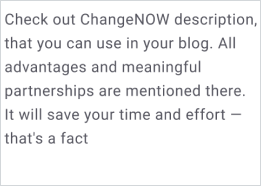 Texts about ChangeNOW